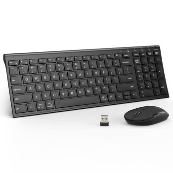 ICLEVER 全尺寸無線充電鍵盤和滑鼠組合 ICGK03/BK