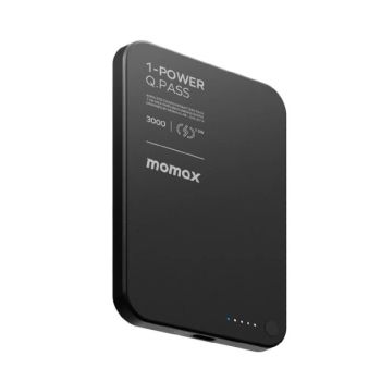 MOMAX 1-Power Q.Pass 3000mAh 磁吸流動電源(CCC 認證)(黑色) IP115D