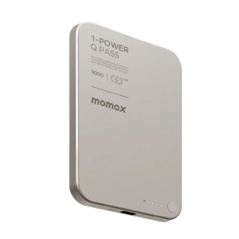 MOMAX 1-Power Q.Pass 3000mAh 磁吸流動電源(CCC認證)(鈦色) IP115L