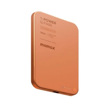 MOMAX 1-Power Q.Pass 3000mAh 磁吸流動電源(CCC認證)(橙色) IP115M