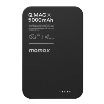 MOMAX 5000mAh超薄磁吸移動電源-第二代(黑色) IP116AD