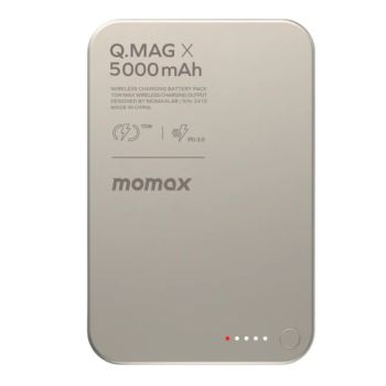 MOMAX 5000mAh超薄磁吸移動電源-第二代(鈦色) IP116AE