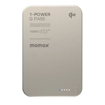 MOMAX 1-Power Q.Pass 10000mAh Qi2 超薄磁吸流動電源-第二代(鈦色) IP136Q2L