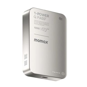 MOMAX 1-Power Q.Pass² 10000mAh Qi2 25W 磁吸流動電源(CCC認證)(鈦色) IP168Q22L