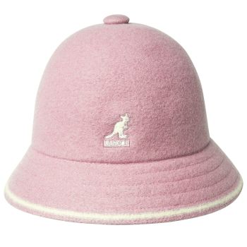 KANGOL 袋鼠logo羊毛水桶帽-粉色