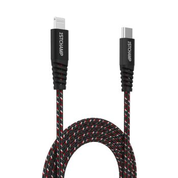 FIRSTCHAMPION USB-C 至 Lightning 數據充電線(黑色) LTCNY120/BLACK