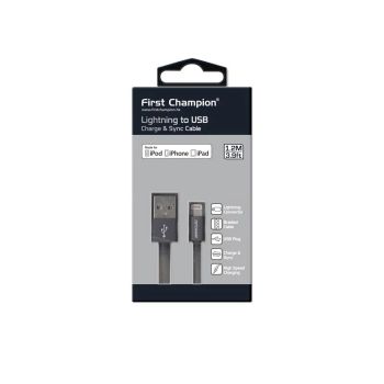 FIRSTCHAMPION USB-A至Lightning數據充電線 LTN120/BK