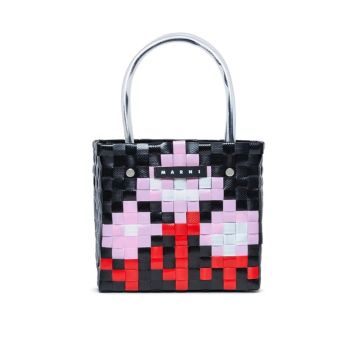MARNI Woven Blossom Basket Bag