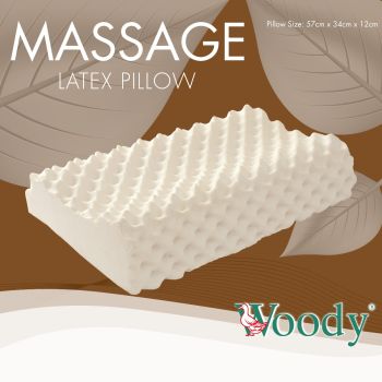 Woody 馬來西亞 100% 全天然乳膠枕 按摩型