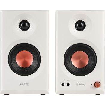 EDIFIER 桌面2.0藍牙書架式喇叭(白色) MR3/WHITE