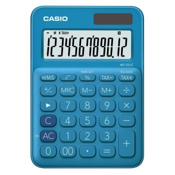 CASIO 迷你桌上型計算機(藍色) MS20UC/BU
