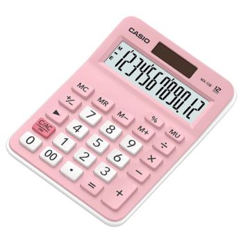 CASIO 迷你桌上型計算機(粉紅色) MX12B/PK