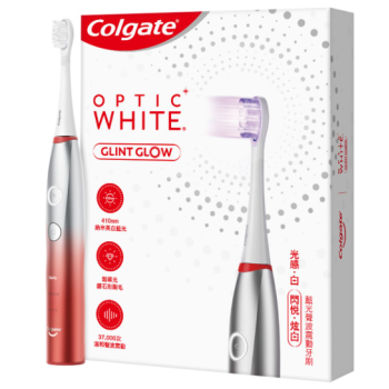 COLGATE 光感白閃悅藍光美白聲波震動電動牙刷(紅色) OPTICWHITEGLINTGLOW/RD