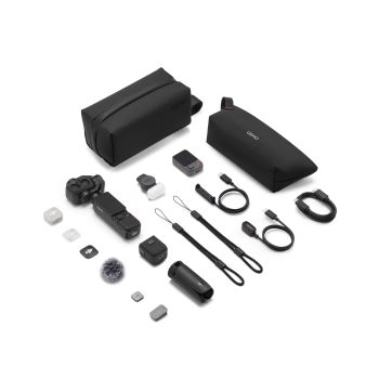DJI Osmo Pocket 4P雙鏡頭口袋雲台相機(Vlog套裝)(黑色)