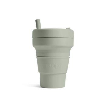 Stojo 環保摺疊杯 470ml/16oz 淡綠色