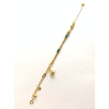 GOLD TOUCH S925純銀鍍金盤纏吊葫蘆手鏈