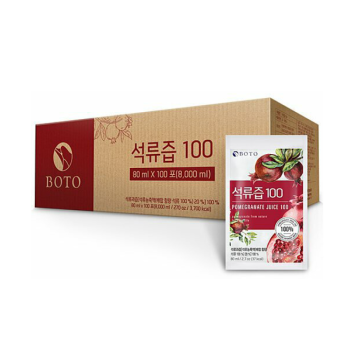 韓國BOTO100%高濃度紅石榴汁  80毫升*100