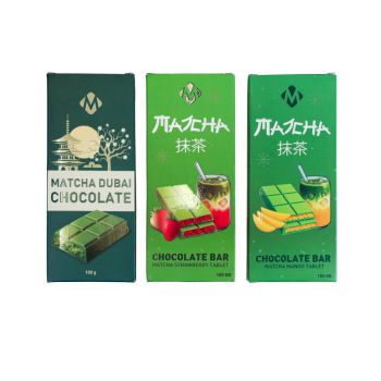 MELIDYA 抹茶芒果朱古力 /MELIDYA 抹茶草莓朱古力 /MELIDYA 抹茶杜拜風味朱古力  100克
