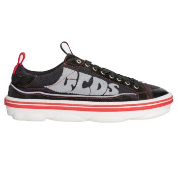 GCDS黑紅低幫徽標運動鞋