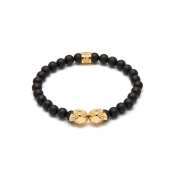 NORHTSKULL 瑪瑙雙骷髏手鍊