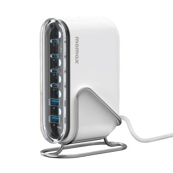 MOMAX 1-Charge Flow+ 120W 六輸出桌面 GaN 充電座 UM55UKW