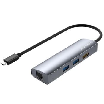 WAVLINK USB-C 4K HDMI/LAN/USB3.0 分插擴展器 WLUHP3408